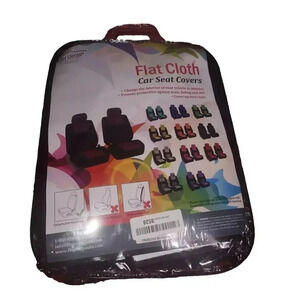 FH Group FB050102 Burgundy Flat Cloth Seat Covers (Front Set) - Universal Fit